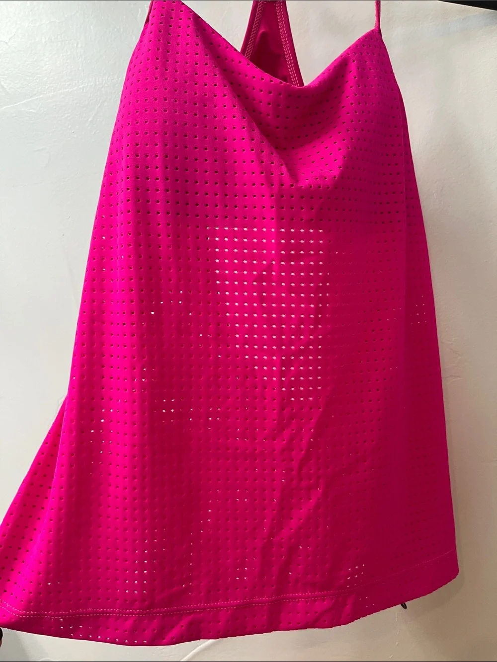 Nike- Hot Pink, Racerback Mesh Tankini Top W/ Integrated Padded Sports Bra. New!